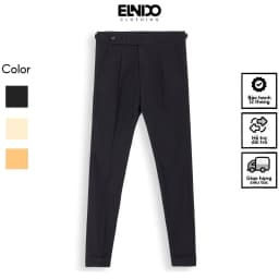 Thumbnail Quần âu nam Sidetab crop gấu ELNIDO form regular, co giãn nhẹ, chất liệu mềm mịn, thoáng mát ED05 1