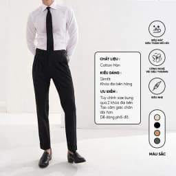 Thumbnail Quần âu nam Sidetab crop gấu ELNIDO form regular, co giãn nhẹ, chất liệu mềm mịn, thoáng mát ED05 3