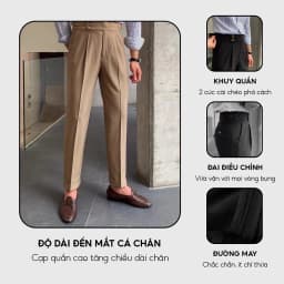 Thumbnail Quần âu nam Sidetab crop gấu ELNIDO form regular, co giãn nhẹ, chất liệu mềm mịn, thoáng mát ED05 4