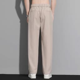 Thumbnail Quần Ấu Ống Suông Mando Dáng Đứng Form Vải Kaki Chéo Hàn Cao Cấp Trouser Menswear Màu Đen - TRS014 3