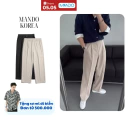 Thumbnail Quần Ấu Ống Suông Mando Dáng Đứng Form Vải Kaki Chéo Hàn Cao Cấp Trouser Menswear - TRS014 1