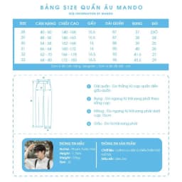 Thumbnail Quần Ấu Ống Suông Mando Dáng Đứng Form Vải Kaki Chéo Hàn Cao Cấp Trouser Menswear - TRS014 4