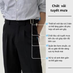 Thumbnail Quần Ấu Ống Suông Nam Mando, Quần Ống Rộng Thiết Kế Sidetab Đa Dạng Phong Cách Hàn Quốc, Có Cạp Chun Co Giãn TRS012 4