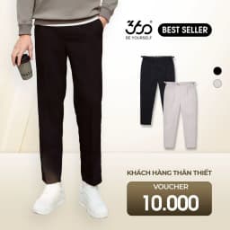 Thumbnail Quần âu sidetab nam cạp cao dáng crop 360 Boutique quần âu nam trẻ trung - QATOL010 1