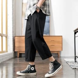 Thumbnail Quần Baggy Kaki Unisex Basic nam nữ cạp chun ống rộng phong cách Hàn Quốc ELNIDO 4