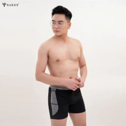 Thumbnail Quần Bơi Nam Narsis Q24003, 2 Lớp, Vải PE, Co Giãn 4 Chiều, Nhanh Khô, Túi Khóa, Tiện Lợi 2