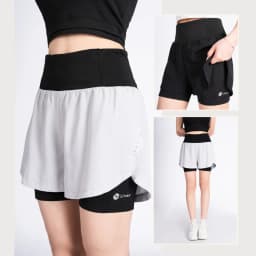 Thumbnail Quần Chạy Bộ Nữ 2 Lớp LV24210201 Co Giãn Mềm Mại Livan Sport, Quần Chạy Nữ Có Cạp Đựng Xung Quanh 1