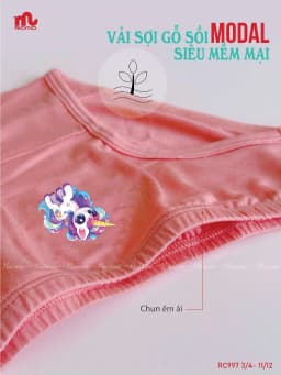 Thumbnail Quần chip cho bé gái RIOMIO size 13-42kg, quần lót bé gái chất liệu Modal an toàn cho da nhạy cảm 4