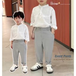Thumbnail Quần dài âu Beemo FORM RỘNG phối túi sau vải chéo hàn mặc đi học, đi tiệc, sự kiện cho bé trai 9-24kg 4511QDB 1