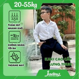 Thumbnail Quần dài học sinh vải tốt, dày dặn lưng thun nguyên vòng Jadiny - TDP035 1