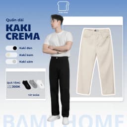 Thumbnail Quần dài kaki nam CREMA BAMI HOME, Quần tây kaki cotton phong cách công sở Hàn Quốc QK14 3