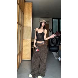 Thumbnail 𝐊𝐈𝐋𝐋 𝐒𝐘𝐒𝐓𝐄𝐌 - Quần dài kaki ống rộng da beo SoHo 3