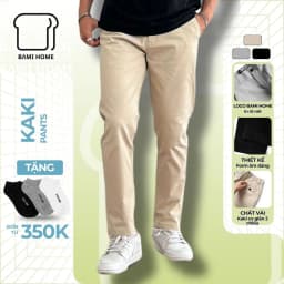 Thumbnail Quần dài nam BAMI HOME vải kaki Form quần tây ống suông QK10 1