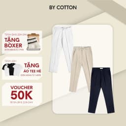 Thumbnail Quần Dài Nam Cao Cấp Regular Chinos Kaki 3 Màu Lựa Chọn By Cotton 1