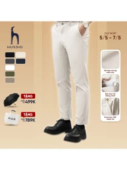 Thumbnail Quần dài nam CHINOS vải Kaki nhung cao cấp, co giãn, mềm mịn, trẻ trung, thanh lịch - HUSSIO 1