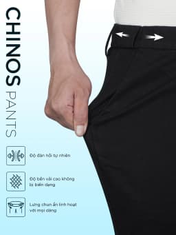 Thumbnail Quần dài nam CHINOS vải Kaki nhung cao cấp, co giãn, mềm mịn, trẻ trung, thanh lịch - HUSSIO 2