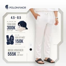 Thumbnail Quần dài nam ống suông LINEN POLOMANOR chất đũi cao cấp, lưng thun mềm mại thoải mái, nam tính 1