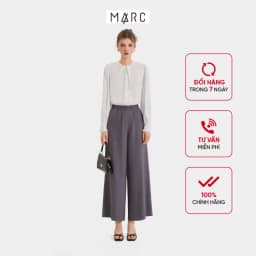 Thumbnail Quần dài ống rộng lưng thun nữ MARC FASHION dáng suông lưng cao hack dáng không nhăn mềm mịn mát CBMH082022 1