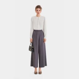 Thumbnail Quần dài ống rộng lưng thun nữ MARC FASHION dáng suông lưng cao hack dáng không nhăn mềm mịn mát CBMH082022 2