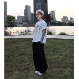 Thumbnail Quần Dài Ống Rộng SAIGONESE Lưng Thun Chất Nỉ 2 Da Định Lượng 350GSM Unisex Nam Nữ 3