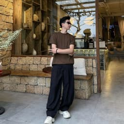 Thumbnail Quần Dài Ống Rộng Vải Xước NEWSEVEN Wide Leg Pants QD.433 2