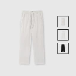 Thumbnail Quần dài ROWAY, vải linen co giãn nhẹ, form regular | suông linen 1