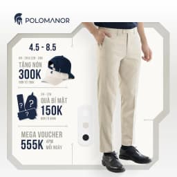 Thumbnail Quần dài tây nam POLOMANOR co giãn 2 chiều, xuất xịn, lưng đai chun ẩn, chuẩn form 1