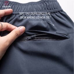 Thumbnail Quần gió nam thể thao 2 lớp ống suông FASVIN QBC22541.HN lót thun mềm mại ấm áp 4