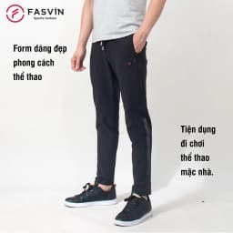 Thumbnail Quần Gió Thể Thao Nam FASVIN vải đẹp ống suông có khóa túi tiện dụng đi chơi hay mặc nhà DC20423.HN 3