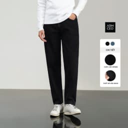 Thumbnail Quần jean baggy nam BAETON cạp cao chất liệu dày dặn đứng form chống bai xù - J01 1