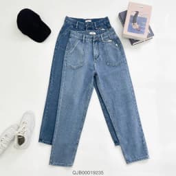 Thumbnail Quần jean baggy nữ VMSTYLE lưng cao túi kiểu trơn (không co giãn) đi học, đi chơi D59-N58 QJB00019 4