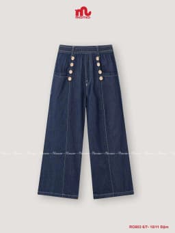 Thumbnail Quần jean bé gái ellie Riomio  quần ống suông chất liệu cotton USA mềm mịn-RO903 1