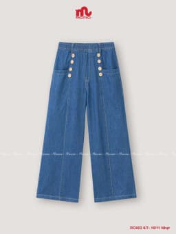 Thumbnail Quần jean bé gái ellie Riomio  quần ống suông chất liệu cotton USA mềm mịn-RO903 2