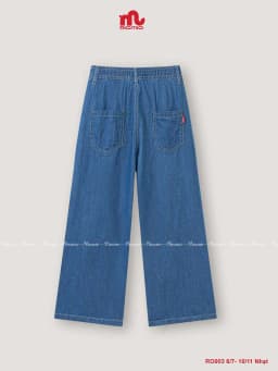 Thumbnail Quần jean bé gái ellie Riomio  quần ống suông chất liệu cotton USA mềm mịn-RO903 4