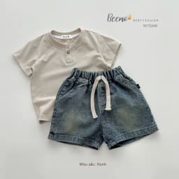 Thumbnail Quần jean co giãn cho bé trai Beemo Chất liệu vải jeans co giãn, mềm mại, thoáng khí B606 1