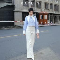 Thumbnail Quần JEAN KAYLIN Basic form suông ống loe chất vải denim dầy dặn phong cách - N2153 1