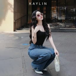 Thumbnail Quần Jean KAYLIN form Basic ống suông chất vải Denim dầy dặn phong cách - N2370 3