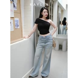 Thumbnail Quần JEAN KAYLIN form suông đính ngọc chất vải denim dầy dặn BST Hè 2025 - N2450 2