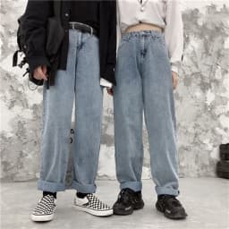 Thumbnail Quần jean nam ELNIDO ống rộng chất vải jean co giãn nhẹ cao cấp không nhăn xù dáng baggy Hàn Quốc EDQJ-01 3