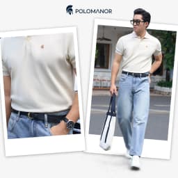 Thumbnail Quần jean nam ống rộng POLOMANOR, BST THE REAL JEANS, form Straight thoải mái, dễ mặc dễ phối 3