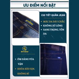 Thumbnail Quần jean nam quần bò nam quần rin nam cao cấp trơn dày màu xanh quần jean nam co giãn OJ1 OPPAMAN 2