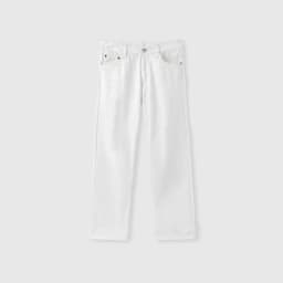 Thumbnail Quần jean nam ROWAY, vải denim cotton, form suông | Jean suông trắng 1