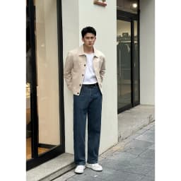 Thumbnail Quần jean nam ROWAY, vải denim cotton, form suông | Jean xanh đậm 2
