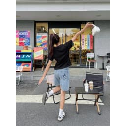 Thumbnail Quần jean ngố nữ VMSTYLE cạp cao, Short jean ống rộng trơn túi thêu nơ, wash eo cao cấp đi học, đi chơi LJU00035 4