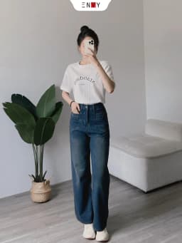 Thumbnail Quần Jean Nữ Màu Đậm Dễ Phối Đồ ENVY J109 1