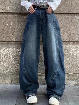 Thumbnail Quần Jean Ống Cong NEWSEVEN Form Rộng Unisex Nam Nữ QD.436 1