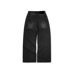 Thumbnail Quần Jean Ống Rộng DAPPERANDMORE Washed Denim Pants - Black 2
