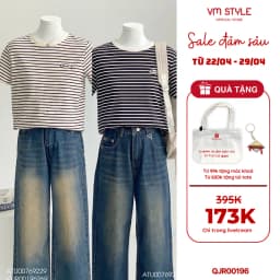 Thumbnail Quần jean ống rộng denim nữ VMSTYLE cạp cao trơn túi sau rách kiểu basic đi học QJR00195 QJR00196 1