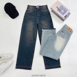 Thumbnail Quần jean ống rộng nữ VMSTYLE trơn cạp cao lai kiểu lua tua basic cá tính năng động đi chơi 420 - QJR00142 3
