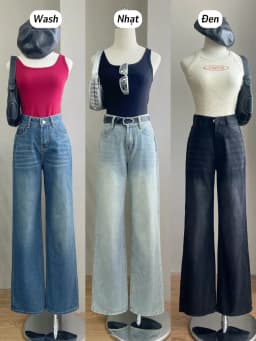 Thumbnail Quần jean ống rộng nữ WASH màu cao cấp TiQi Jeans B2-320 4
